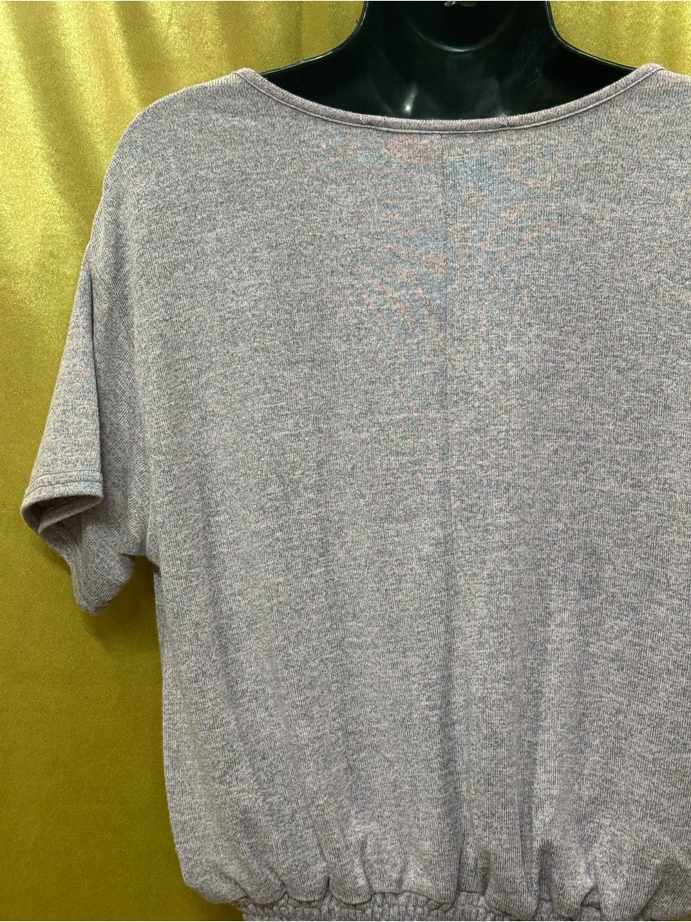 Hyfve Purple Knit Short Sleeve Smocked Hem Top Size Small - Picture 10 of 15